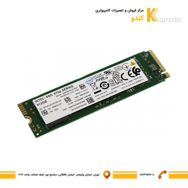 هارد اس اس دی اینترنال تک شیار استوک اکسپایر SSD M2 2280 EXP 512Gb